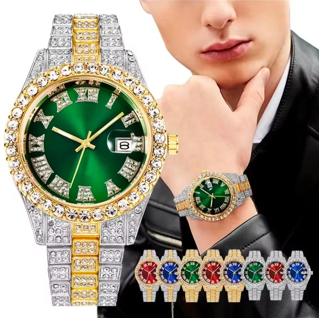 ​💎 Men's Luxury Fully Iced Out Diamond Watch ⌚️✨