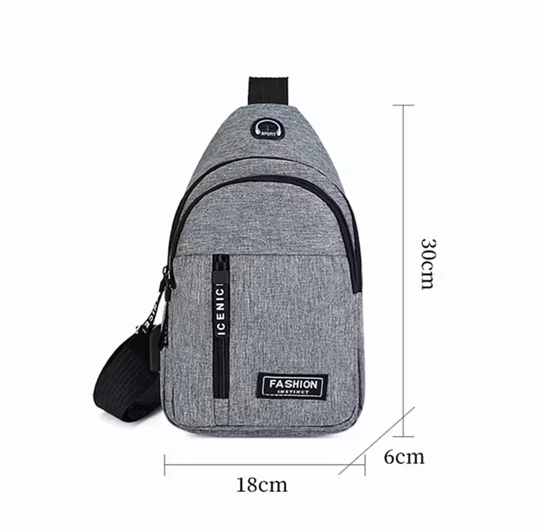 💥 Trendy Men's Crossbody Sling Bag with USB Charging Port 💥