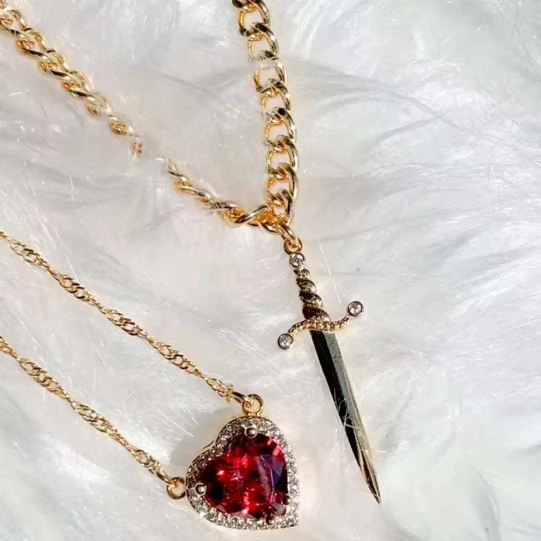 ​✨ Pierced Heart Layered Necklace ✨