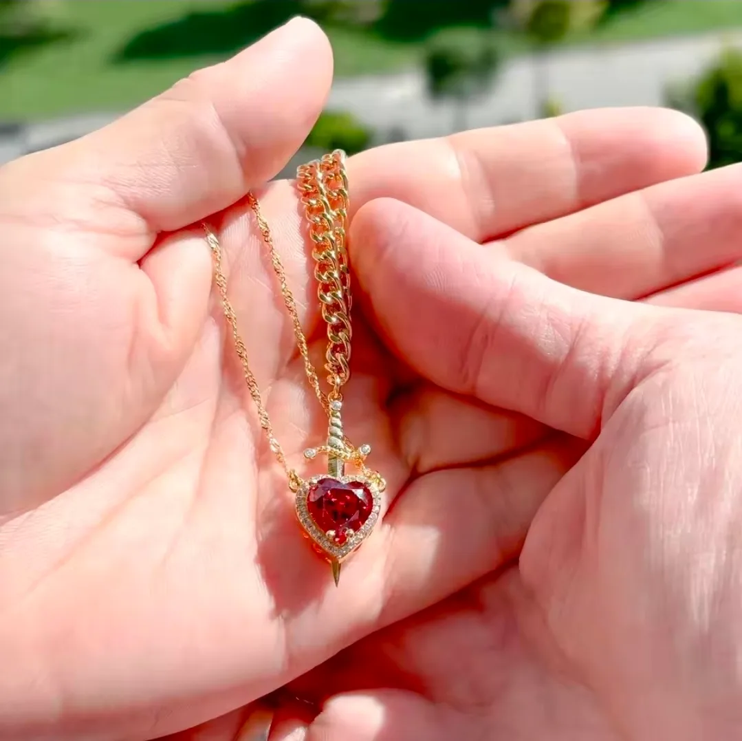 ​✨ Pierced Heart Layered Necklace ✨