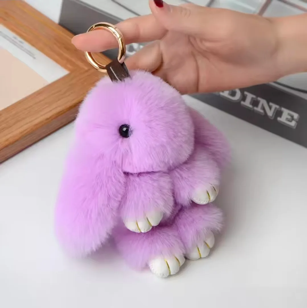 ​✨ Adorable Fluffy Bunny Plush Keychain & Bag Accessory ✨