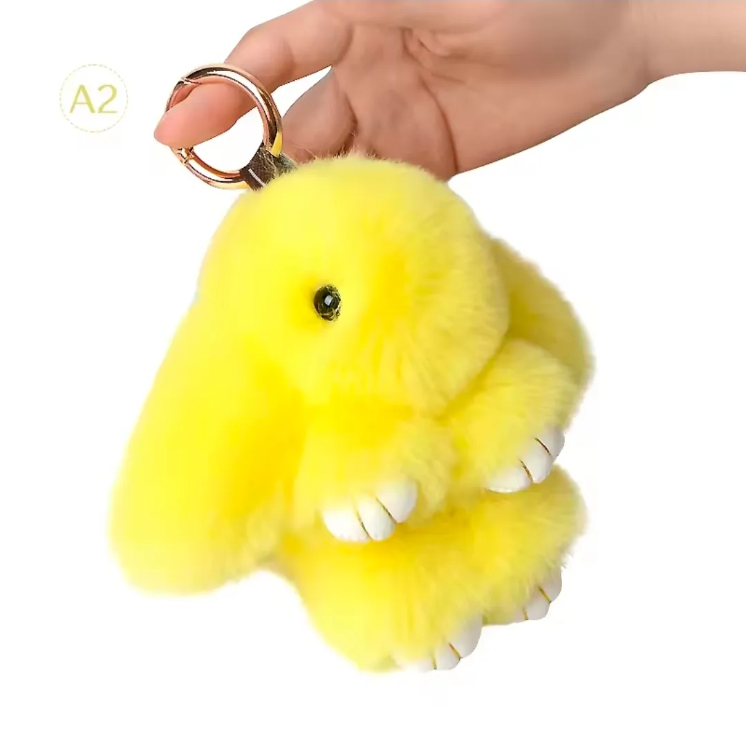 ​✨ Adorable Fluffy Bunny Plush Keychain & Bag Accessory ✨