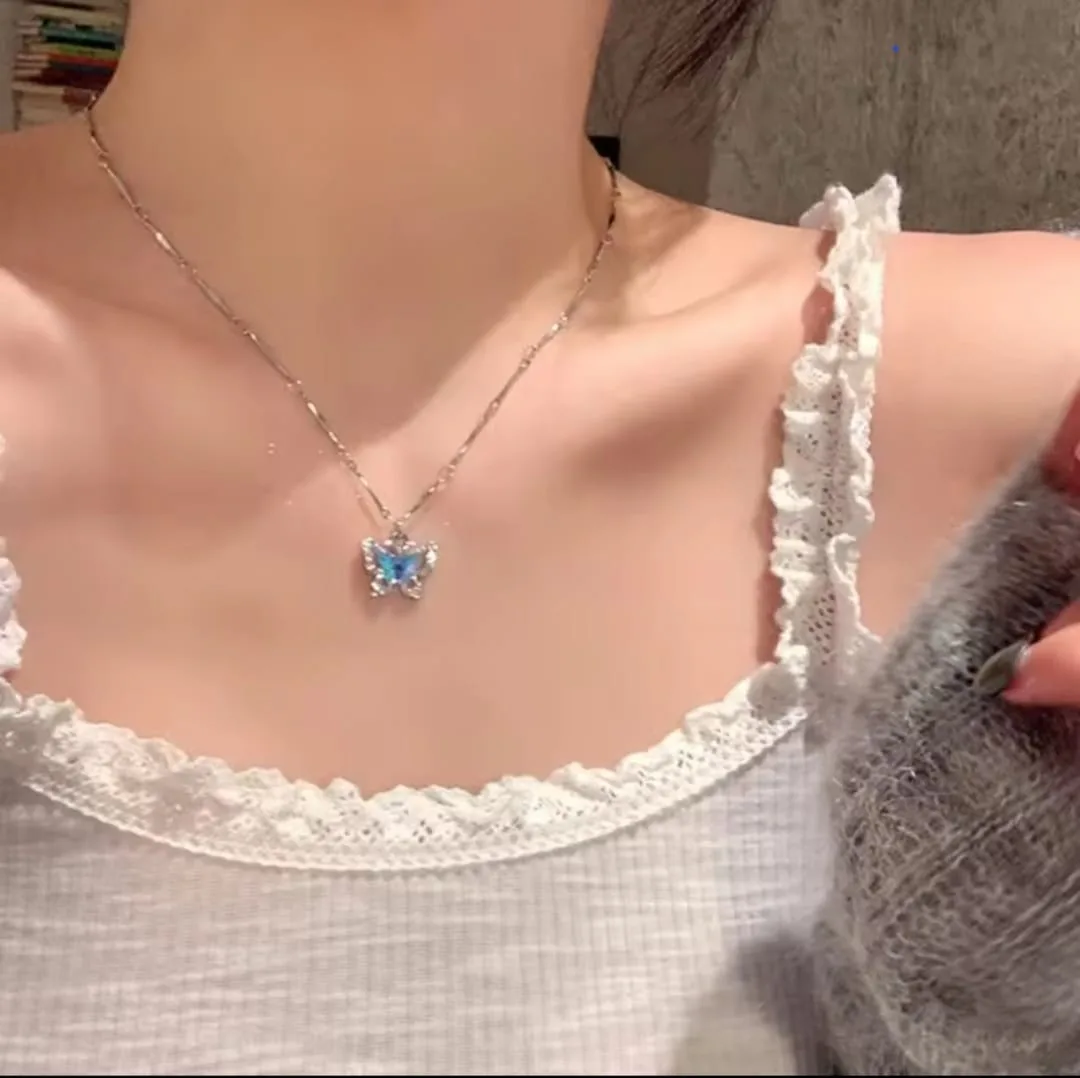 ​✨ Aesthetic Double-Layered Butterfly Choker Set 🦋✨
