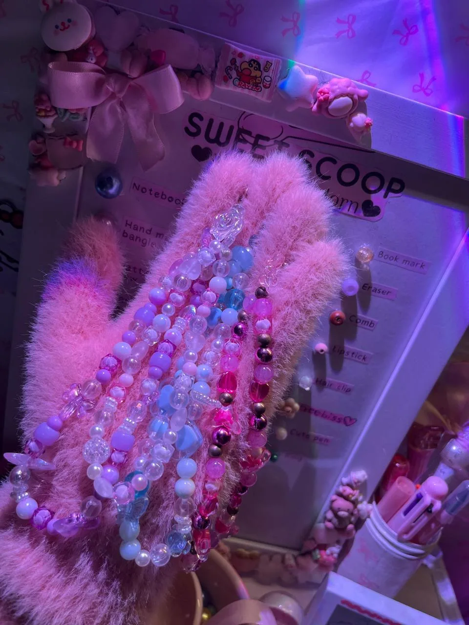 Customize beads keychain 