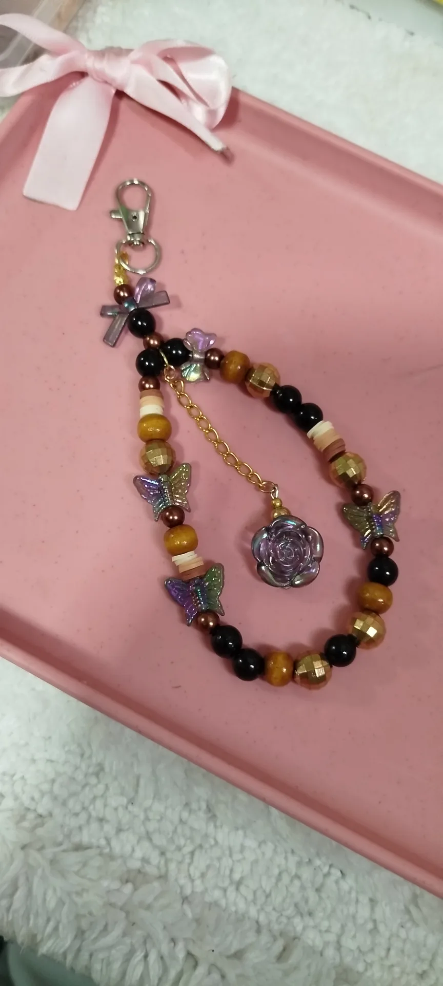 Customize beads keychain 