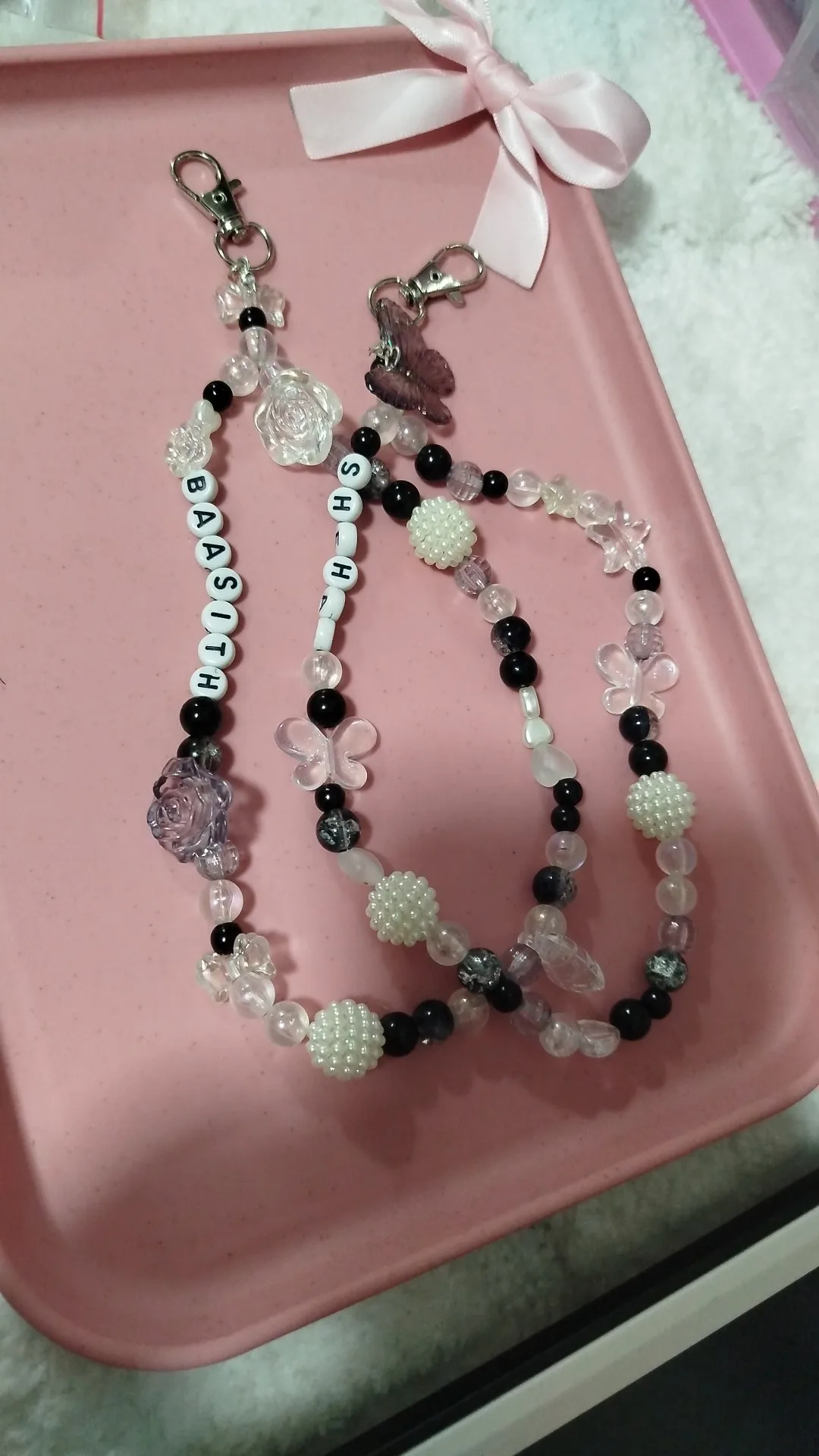 Customize beads keychain 