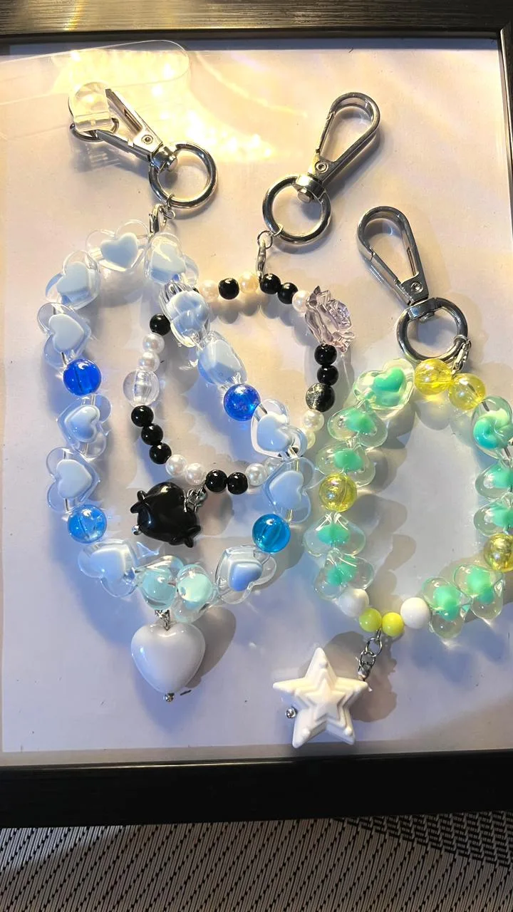 Customize beads keychain 