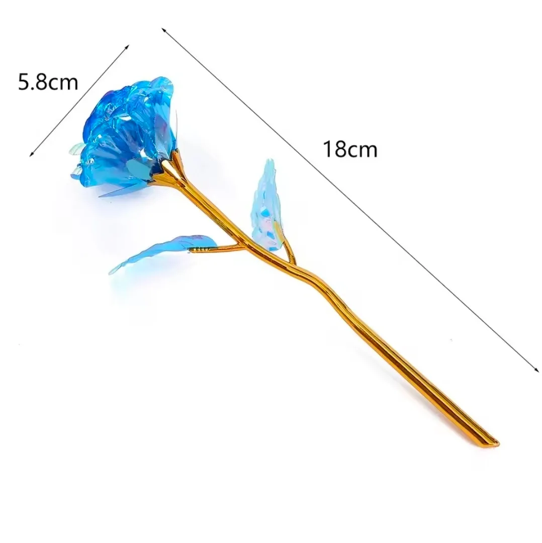 ​✨ Artificial Galaxy Rose with Gold Plated Stem ✨