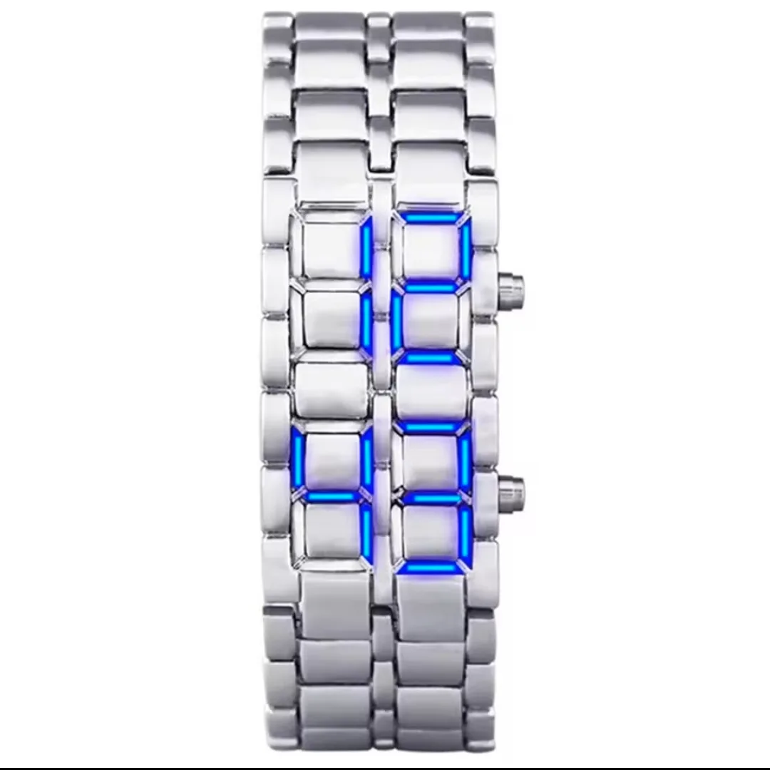 ​⌚️ Luxury Iron Samurai Faceless LED Metal Watch 🦾🔥