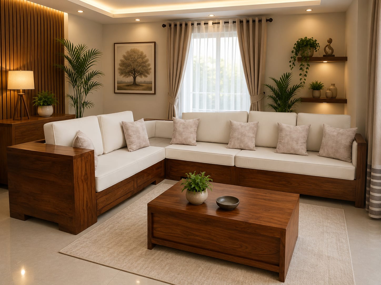 Denso L  Teak Sofa